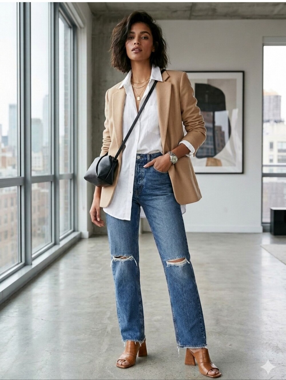 BDG Urban Outfitters Distressed Cowboy Straight Leg Jeans 27